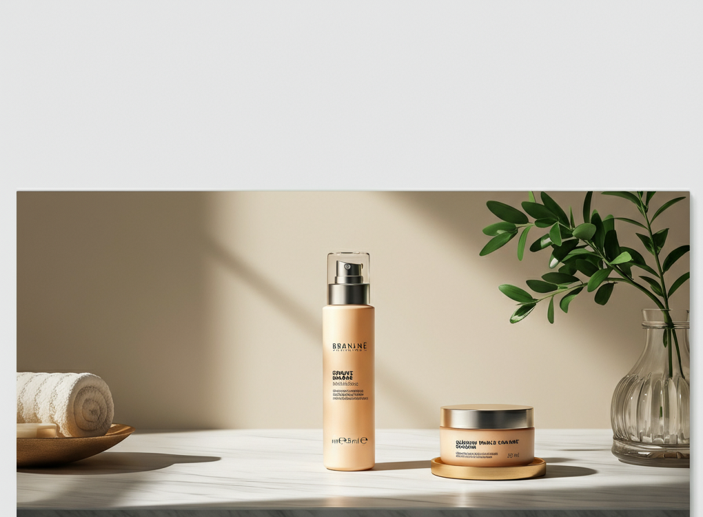 Luxurious hair care scene with Condish Healthy Hair Therapy bottle on a modern bathroom counter.